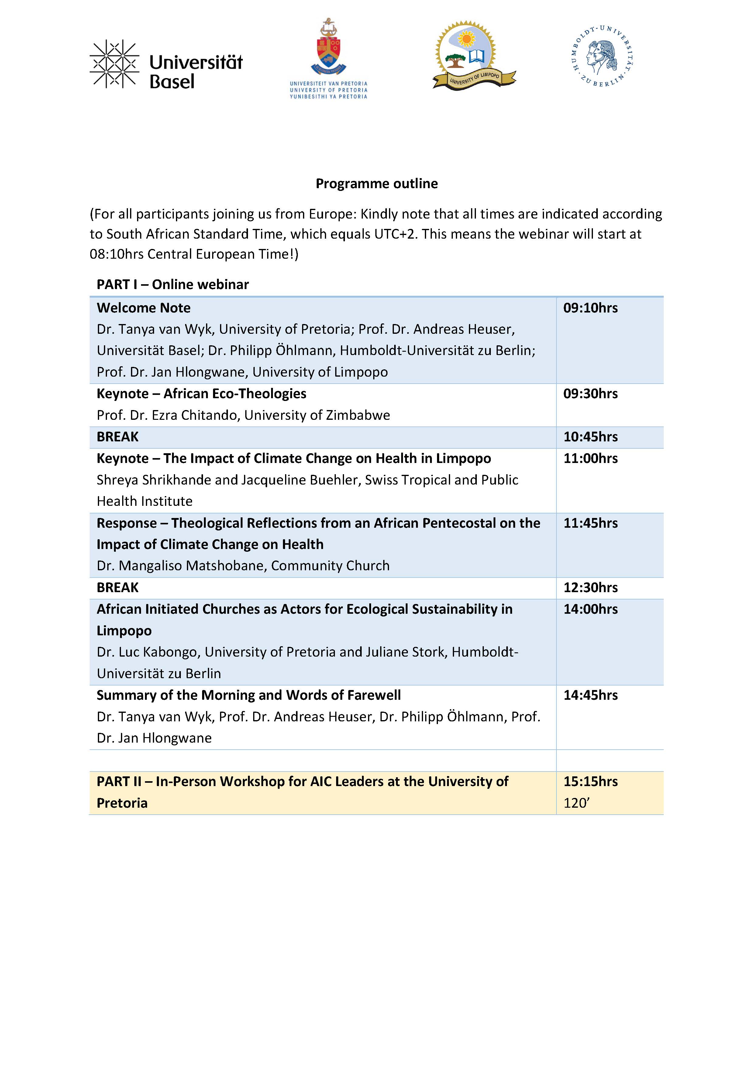 Invitation Webinar Rel. Comm. as Actors of Ecol. Sust. in Limpopo Page 2